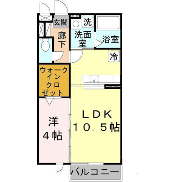 池田市緑丘のアパートの間取り