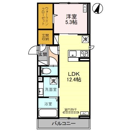 (仮)D-ROOM新和4丁目の間取り