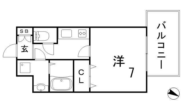 プレサンス三宮花時計前の間取り