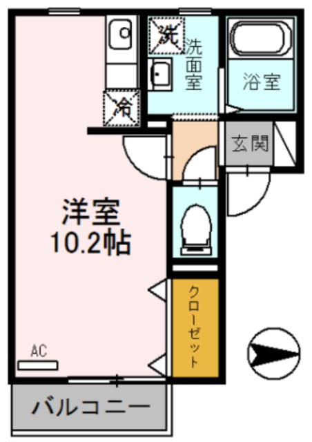 豊中市千里園のアパートの間取り