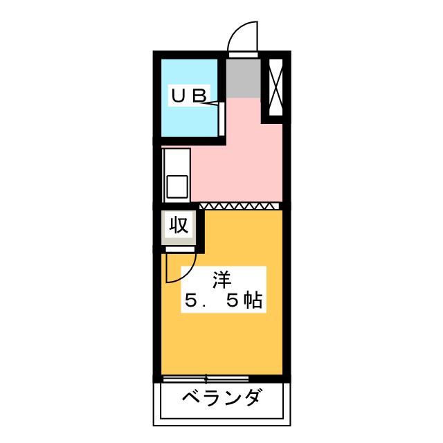 西須ヶ口ハイツの間取り