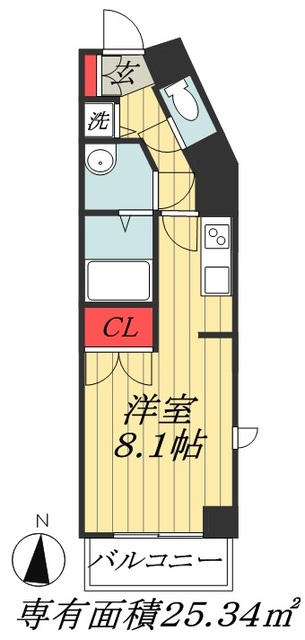 市川市市川のマンションの間取り