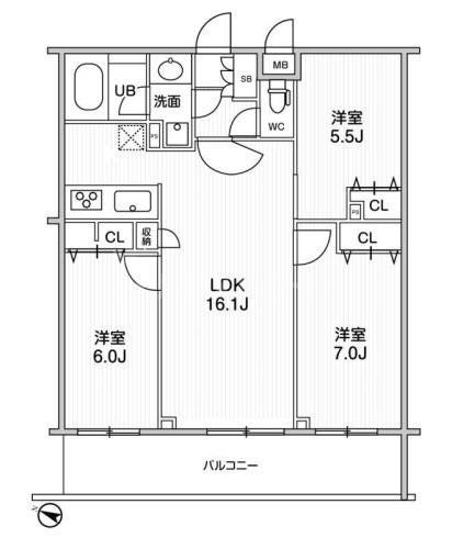 墨田区東向島のマンションの間取り