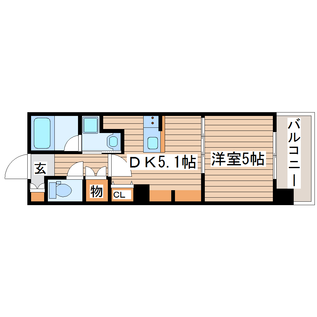 エルスタンザ仙台駅東の間取り