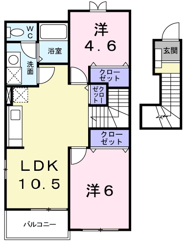 [家電付き] ラフレシールIIの間取り