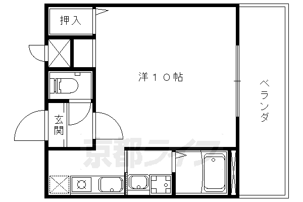 京都市山科区上野御所ノ内町のマンションの間取り