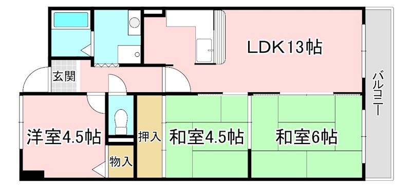 守山市勝部のマンションの間取り