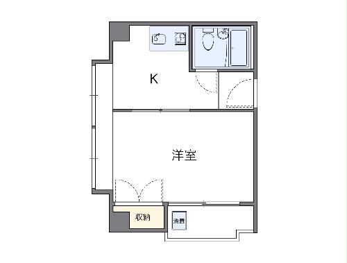 レオパレスエステート千舟の間取り