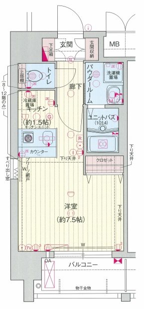 名古屋市中村区太閤のマンションの間取り