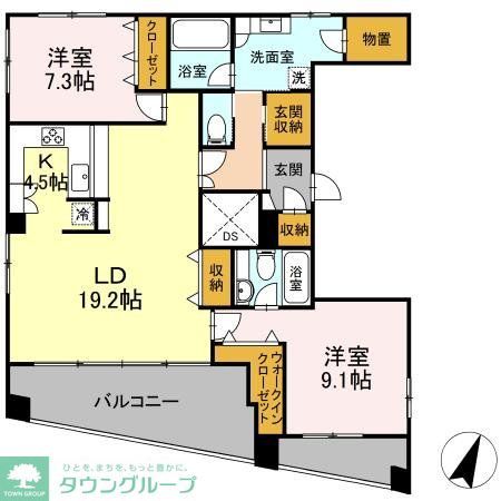 港区西麻布のマンションの間取り