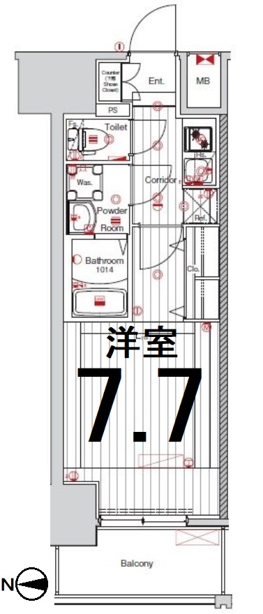 名古屋市中村区太閤のマンションの間取り