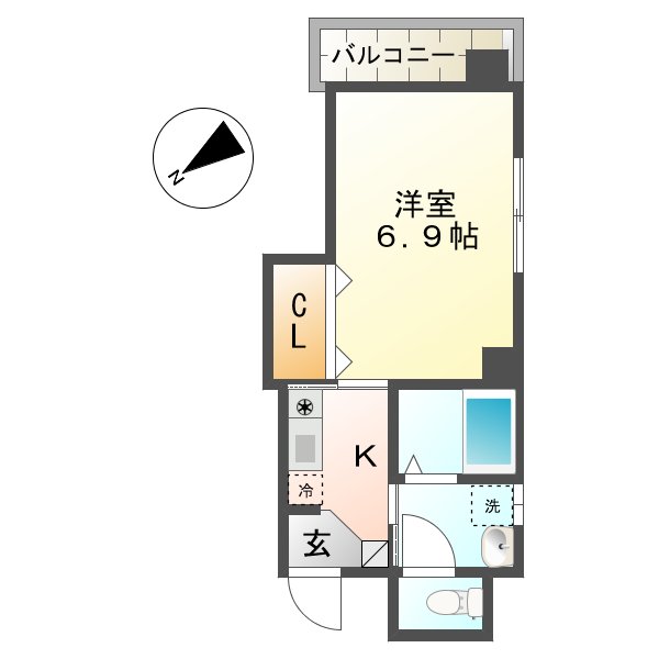 長崎市出島町のマンションの間取り