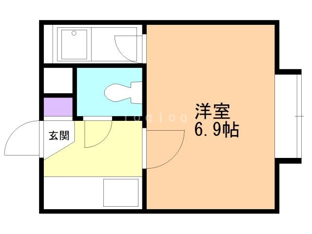 札幌市東区北二十八条東のアパートの間取り