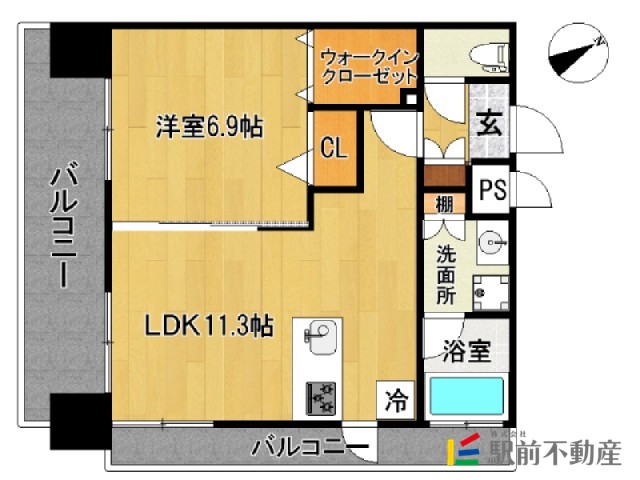 エトランゼ東櫛原１５の間取り