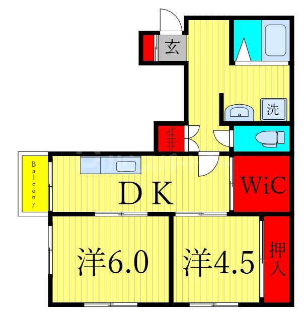 東京メトロ東西線 門前仲町駅 徒歩5分 6階建 築42年の間取り写真