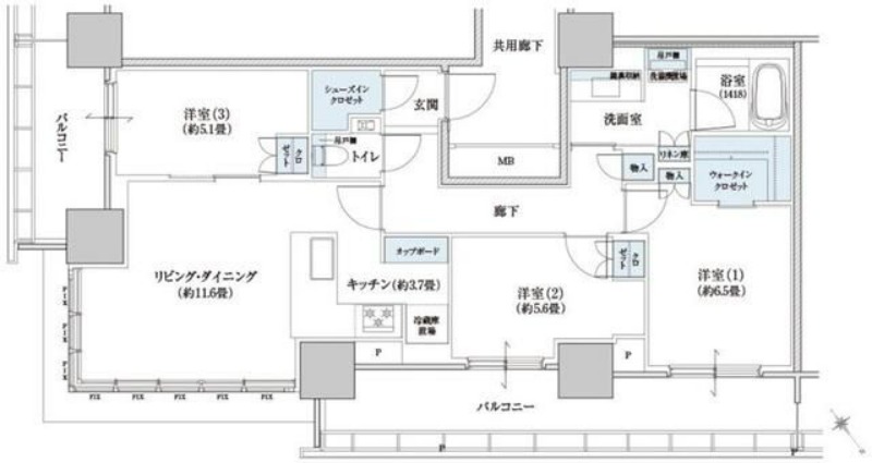 ＪＲ山手線 浜松町駅 徒歩5分 32階建 築4年の間取り写真