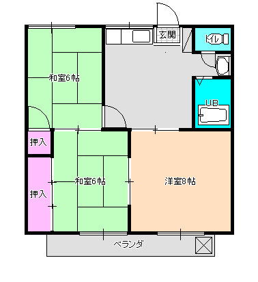 ダイヤモンドハイツの間取り