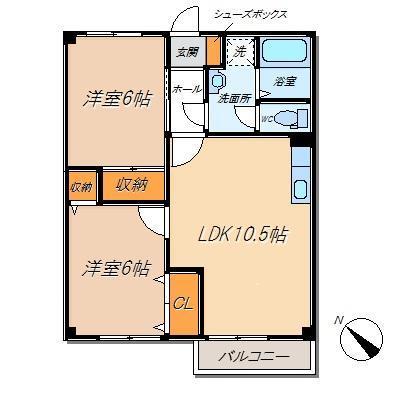 パティオ中川原の間取り