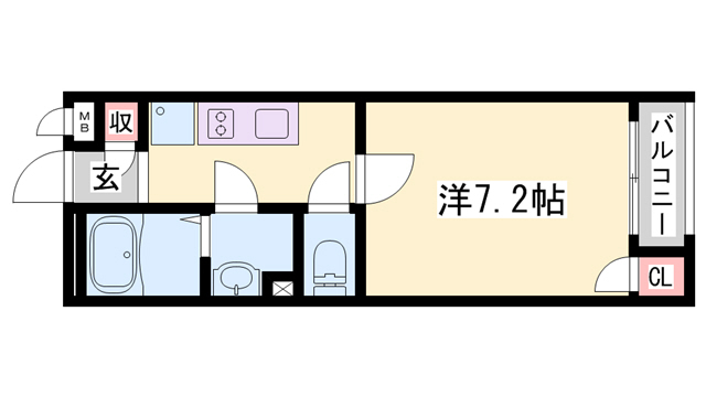 加古郡播磨町宮西のアパートの間取り