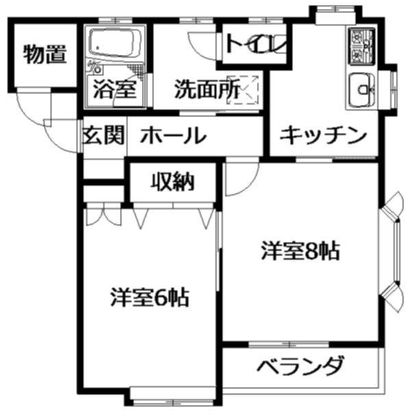 エンジェルハイツ石藤I号館の間取り