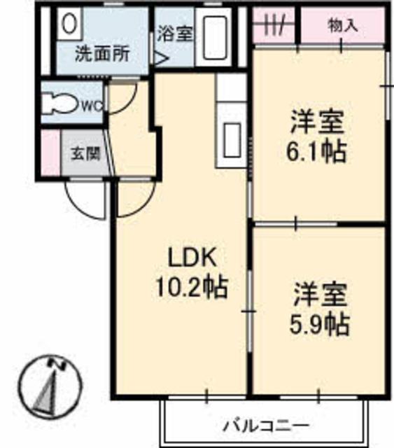 バリュージュローズ　Ｂ棟の間取り