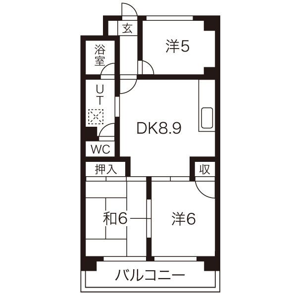 名古屋市守山区森孝のマンションの間取り