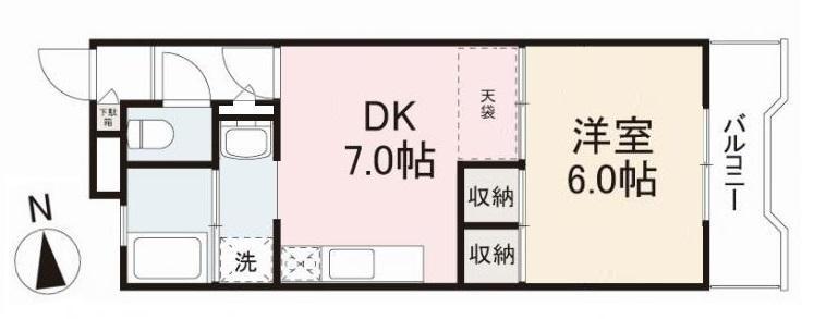 高松市香西本町のマンションの間取り