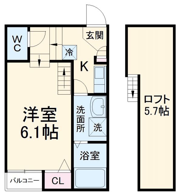 愛知県名古屋市天白区野並４（アパート）の賃貸物件の間取り