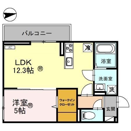 彦根市古沢町のアパートの間取り