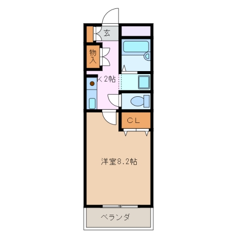 津市河芸町東千里のマンションの間取り