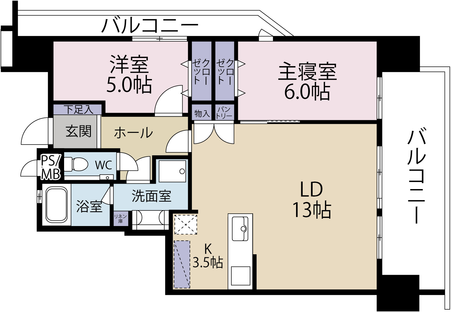 ミルコマンション野嵩グリーンビューの間取り