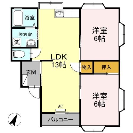 リトラウイング　Dの間取り