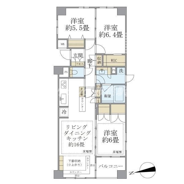 練馬区平和台のマンションの間取り