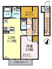 さいたま市北区吉野町のアパートの間取り