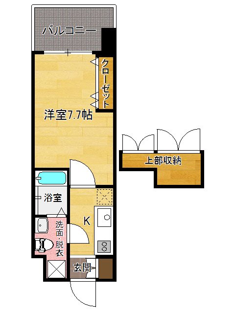 福岡市博多区堅粕のマンションの間取り