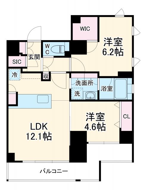 エステムプラザ横濱関内の間取り