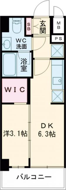 尼崎市北城内のマンションの間取り