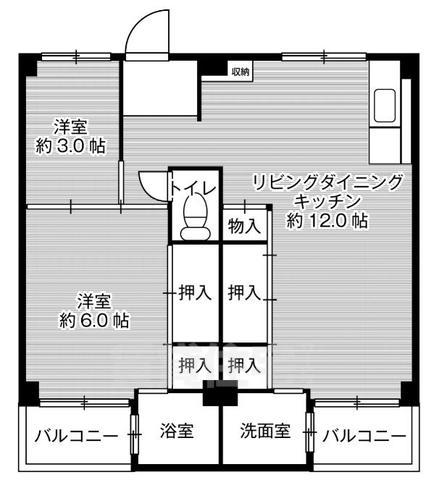 ビレッジハウス見瀬の間取り