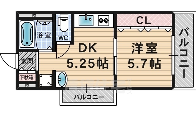 S・Iハイツ西宮の間取り