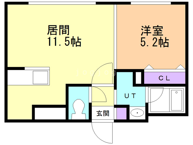 エヴァ北円山の間取り