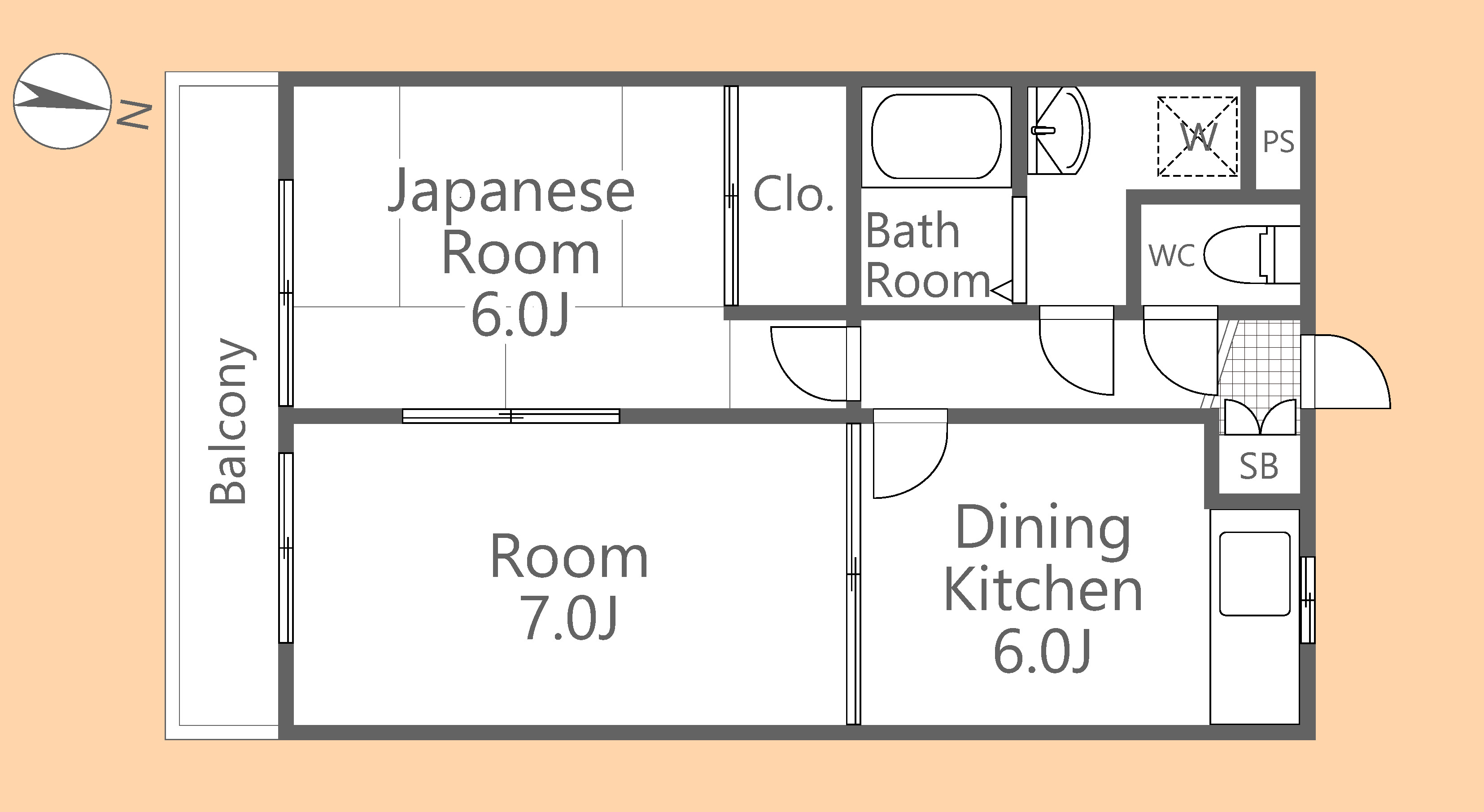 【ウィスタリアマンションの間取り】