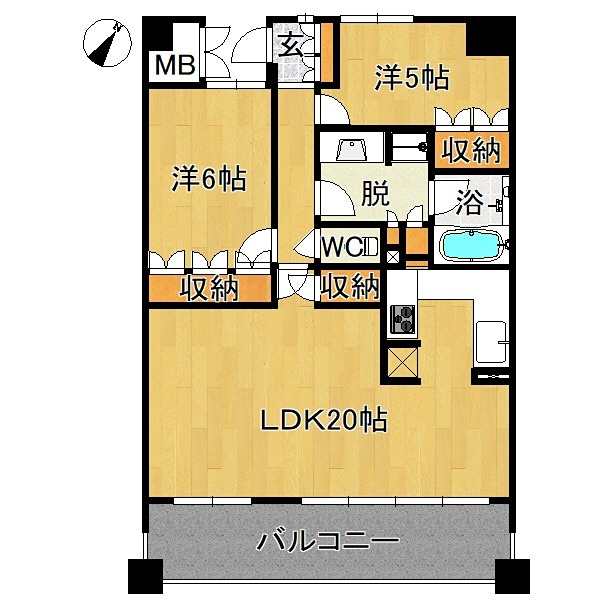 クランズスクエア弘前大町の間取り