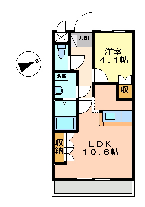 明石市大久保町大久保町のマンションの間取り