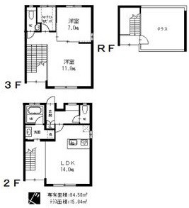 名古屋市瑞穂区師長町のマンションの間取り