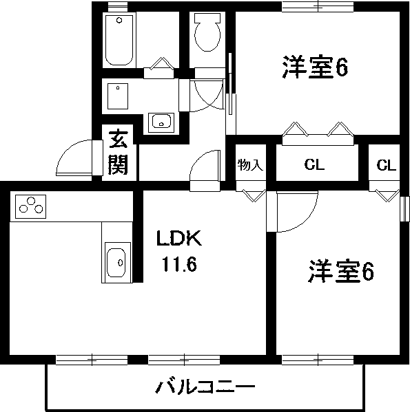 知多郡東浦町大字藤江のアパートの間取り