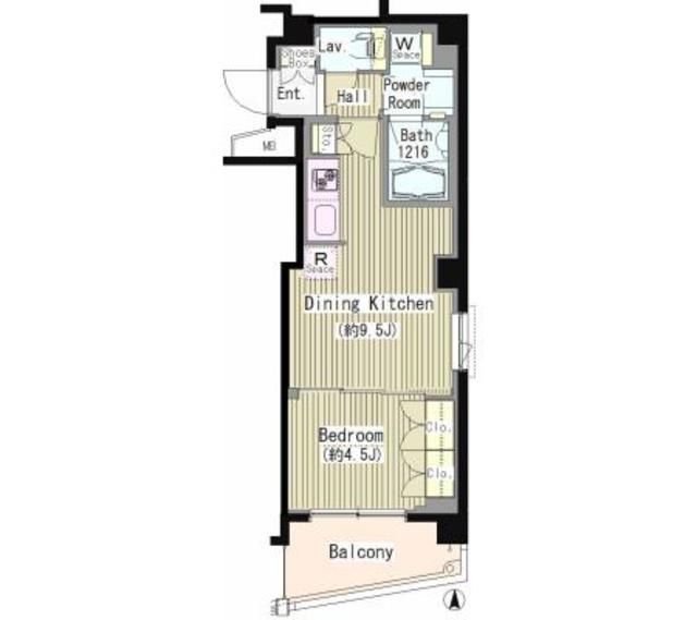 世田谷区奥沢のマンションの間取り