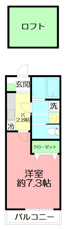 【平塚市山下のアパートの間取り】