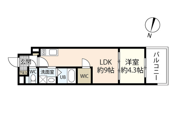 広島市南区比治山町のマンションの間取り