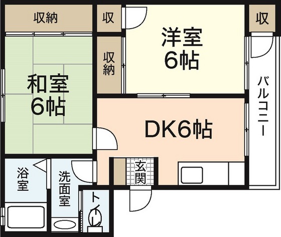 広島市佐伯区三宅のマンションの間取り