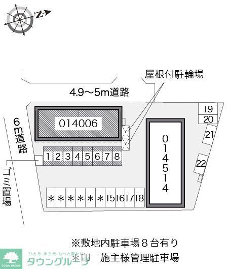 【横浜市瀬谷区宮沢のアパートの駐車場】